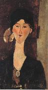 Amedeo Modigliani Beatrice Hasting in Front of a Door (mk39) USA oil painting artist